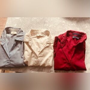 Lovely shirts. Blue, white and red